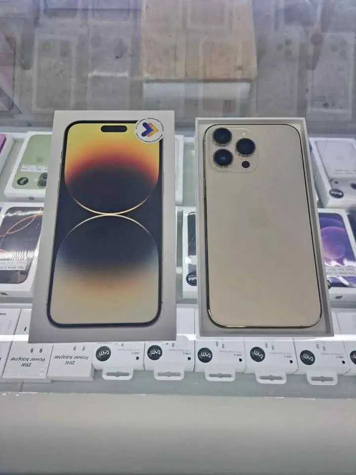 Second IPhone 14 Pro Max 1TB Gold Ex IBOX Mulus Fullset Original
