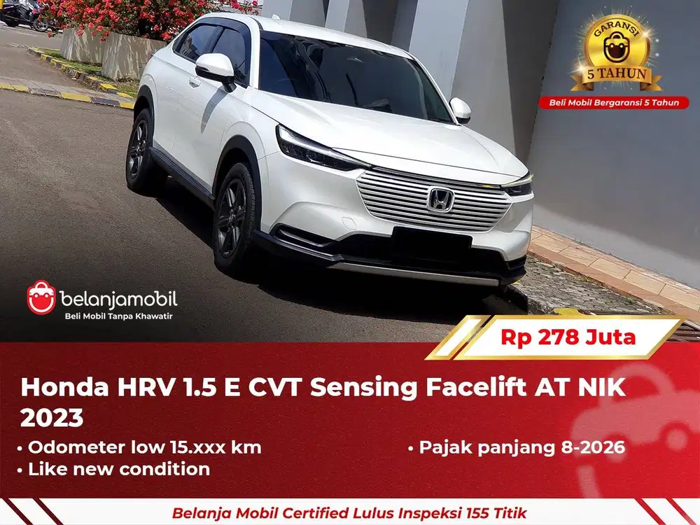 [GARANSI 5TH] Honda HRV HR-V HR V 1.5 E CVT Sensing Facelift 2023/2024