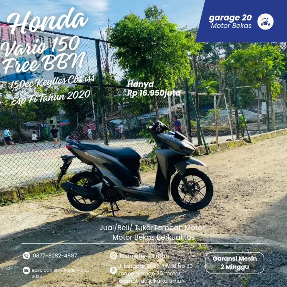 Honda Vario 150cc Cbs iss Free Balik nama Tahun 2020 Pajak Hidup