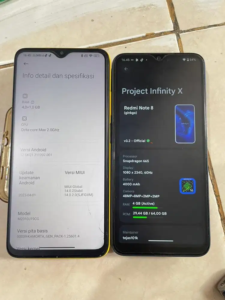 Poco m3 4/64 dan redmi note 8 4/64