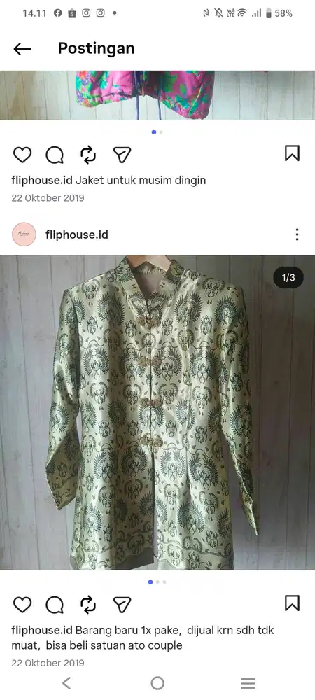 Satu set batik couple