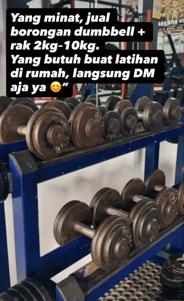 Dumbble dan Rak 2kg - 10kg, buat latihan dirumah