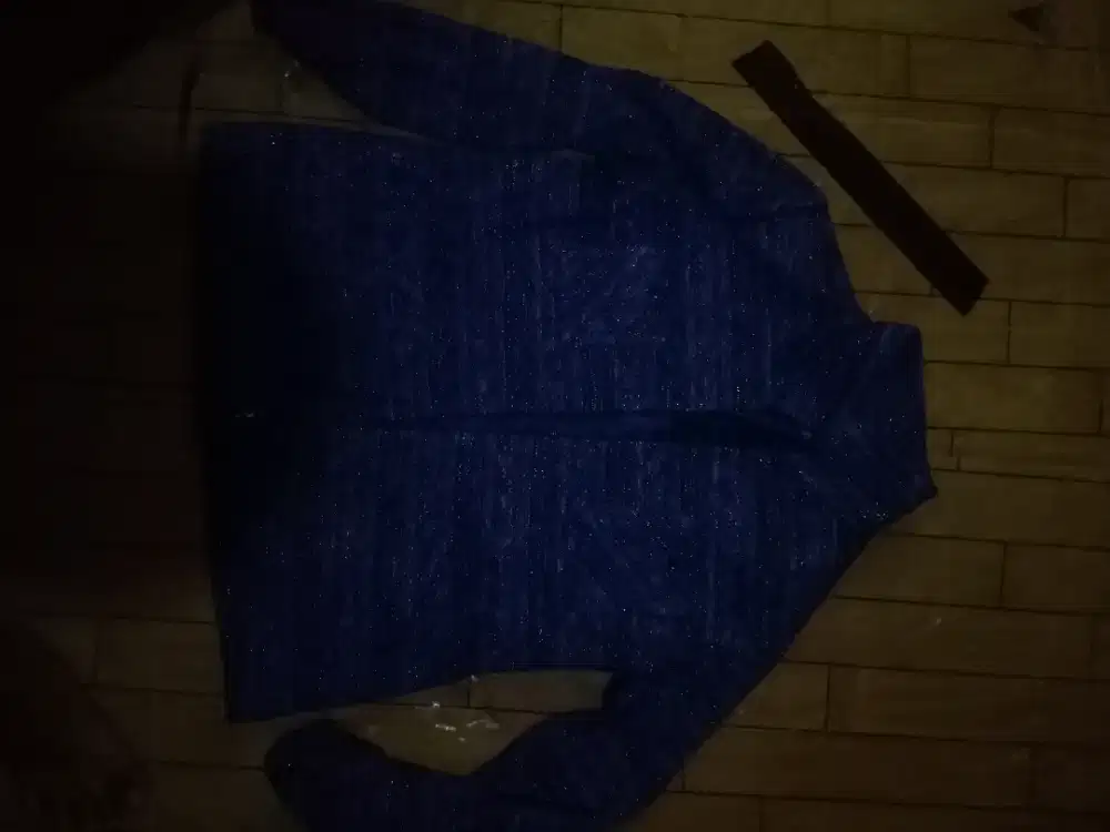 Jas bordir, warna biru