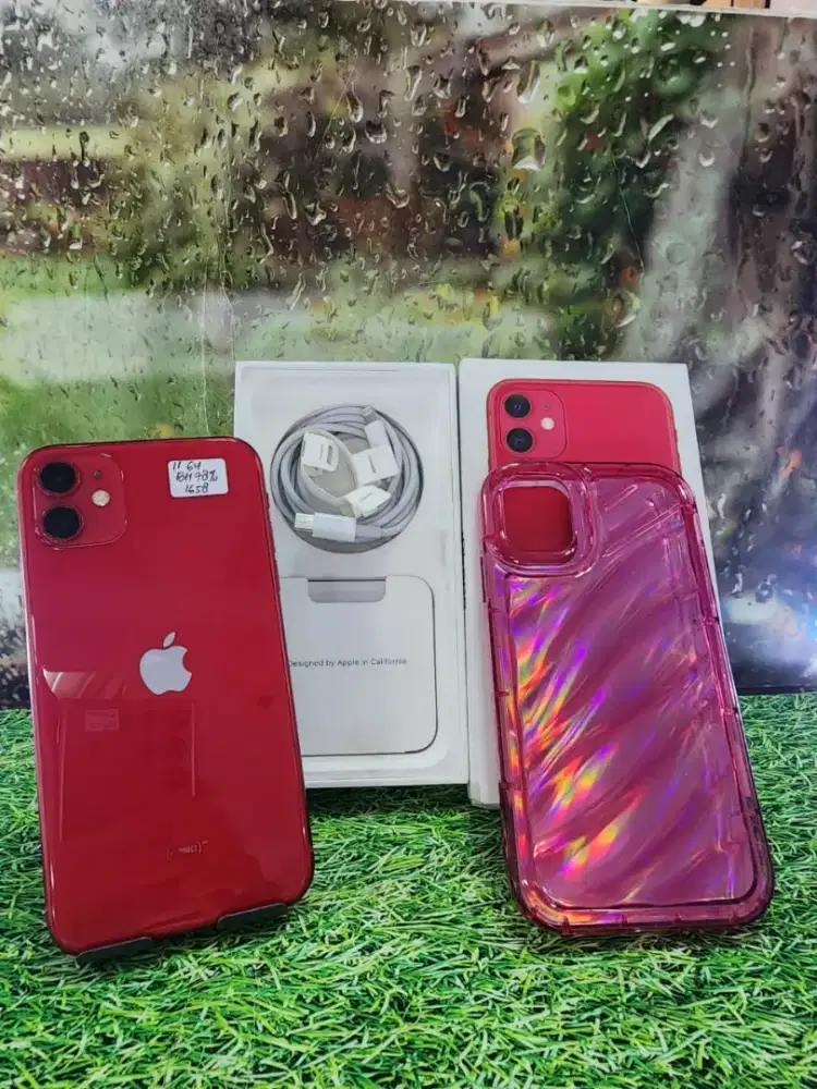 Iphone 11 64 gb bh78% inter warna red sinyal alloperator
