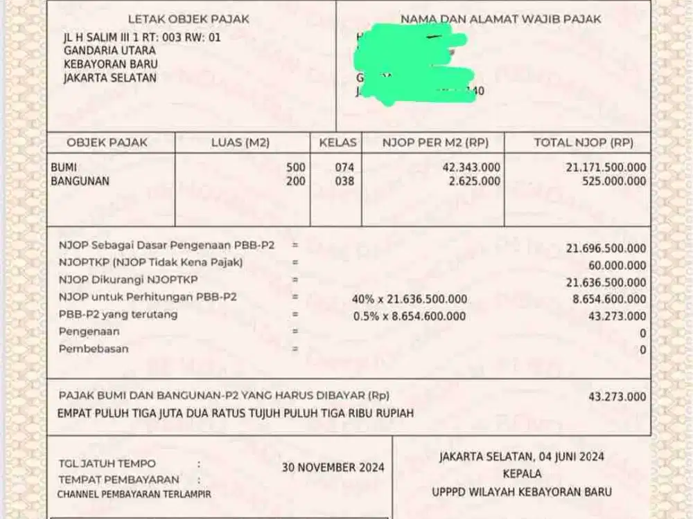 DIJUAL CEPAT RUMAH KEBAYORAN BARU 60% DARI NILAI NJOP JAKARTA SELATAN