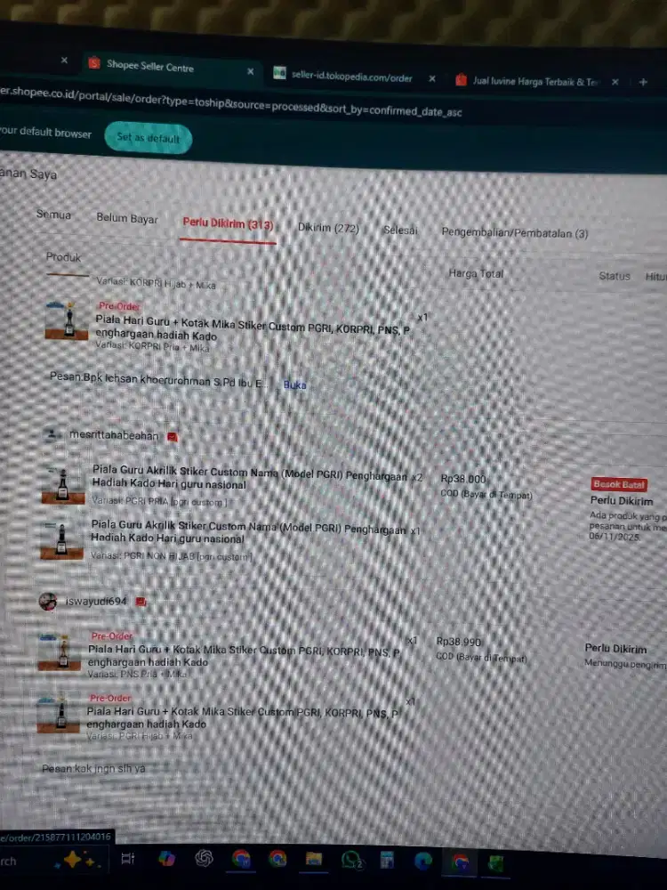 Di butuhkan admin shope dan tiktok