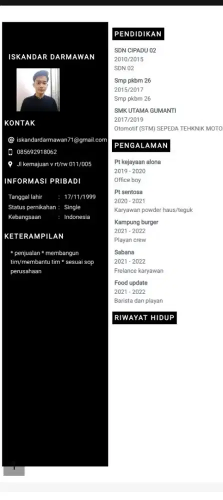 Mencari pekerjaan