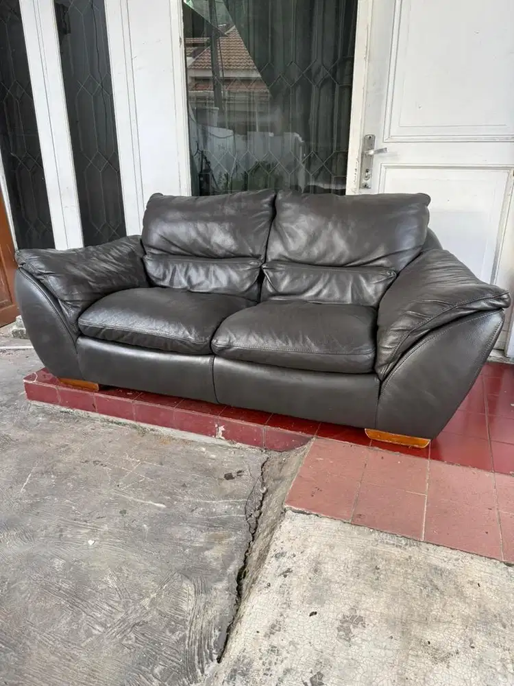 SOFA ITALSOFA NATUZZI FULL ITALIAN LEATHER GENUINE ( KULIT ASLI )