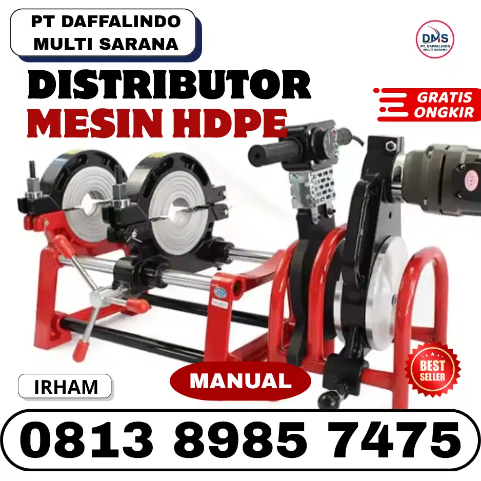 Distributor Mesin Hdpe 160mm Manual SHDS | Alat Pemanas Pipa Hdpe
