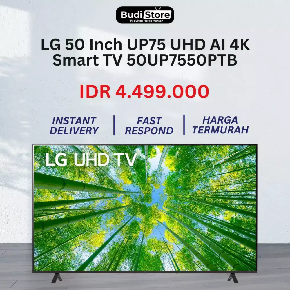 LG 50 Inch UP75 UHD 4K AI Smart TV 50UP7550PTC
