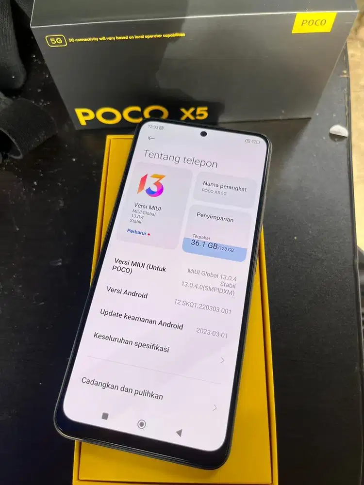 POCO X5 5G 6/128 fulset nominus