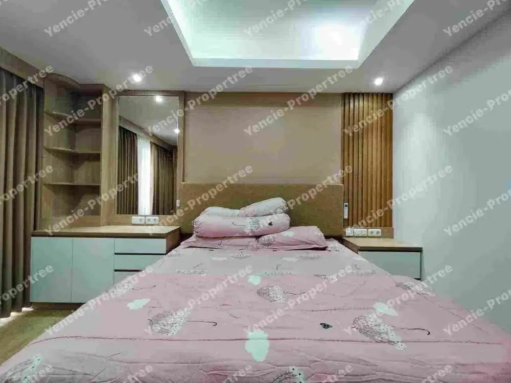 Disewakan tipe studio furnish interior apartment royal mediterania garden