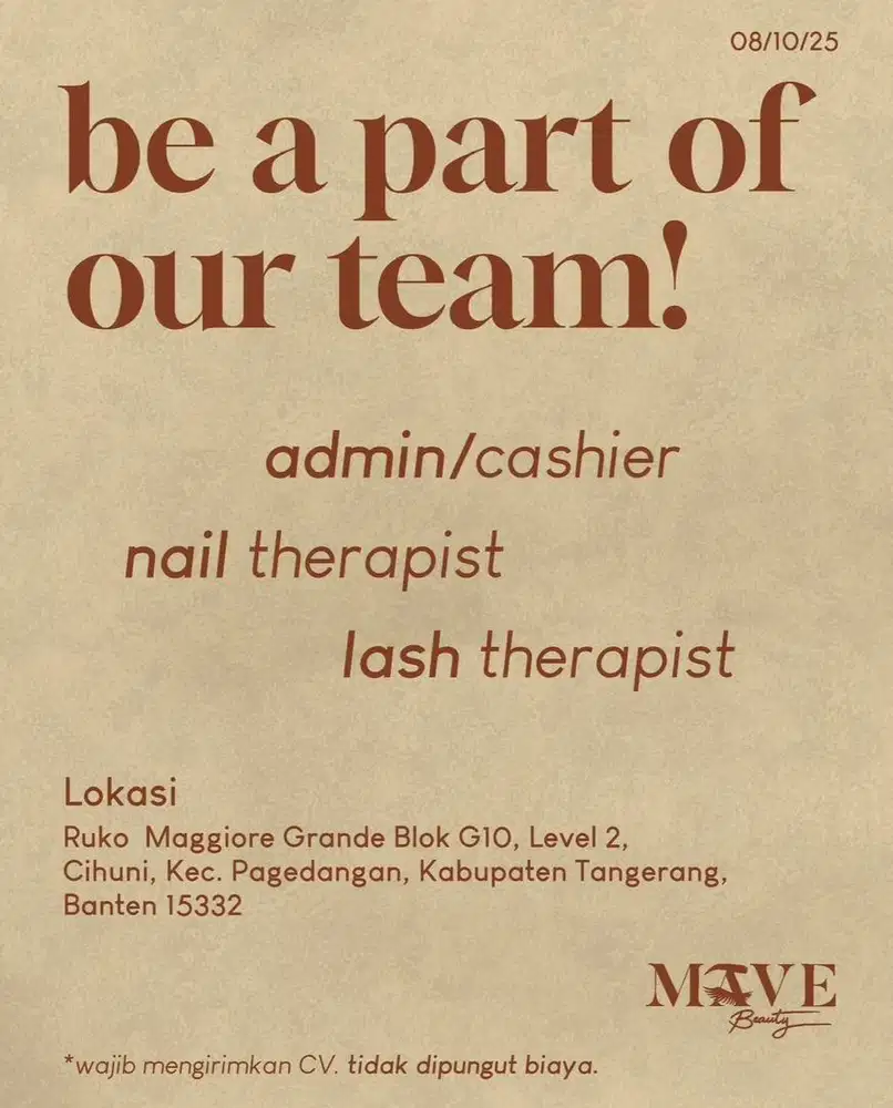 ADMIN, LASH & NAIL THERAPIST