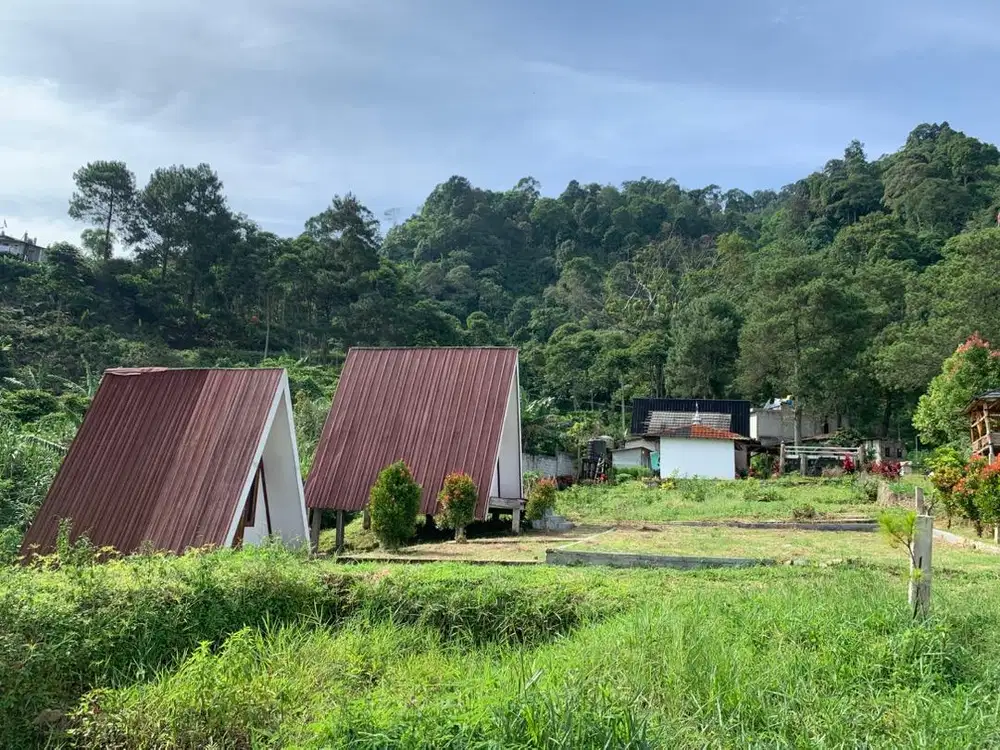 Jual Tanah & 2 unit vila murah puncak 2 view dikelilingi pegunungan