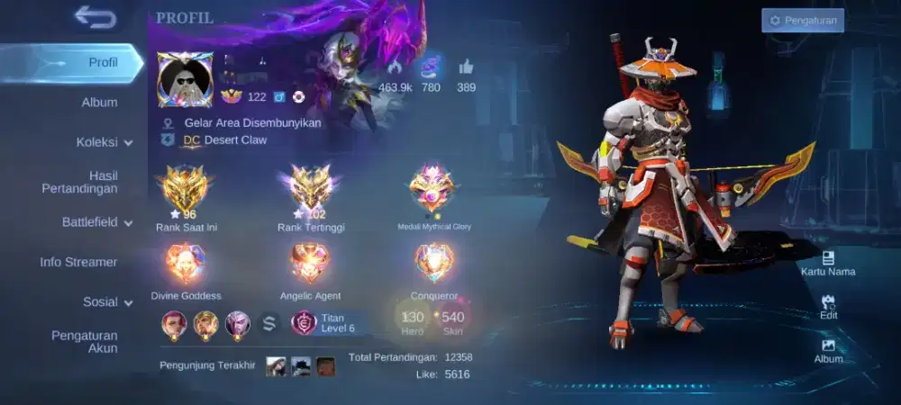 Akun mobile legend (akun ml)