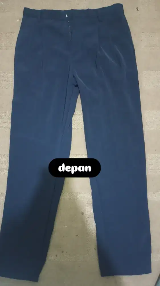 Celana Baggy Kain Navy Dark size 29/30