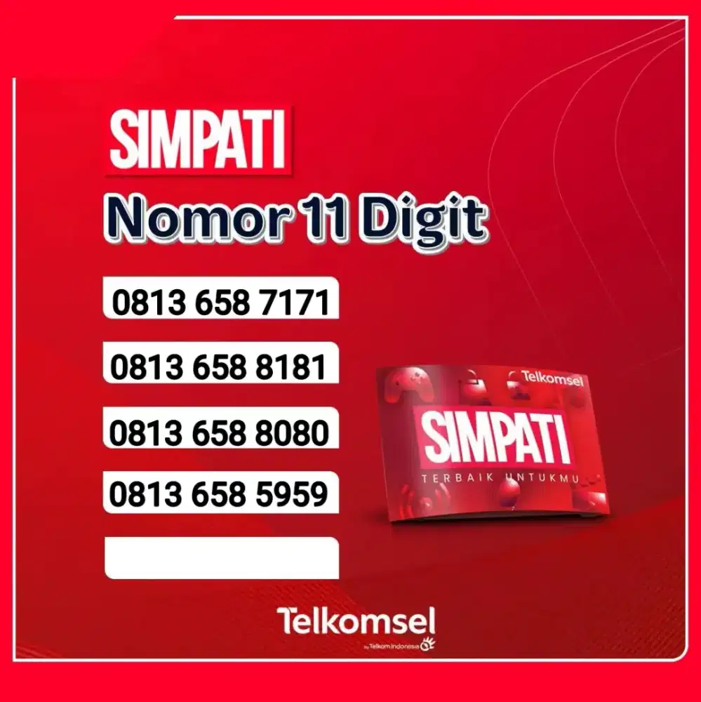 Nomer cantik Telkomsel 11 digit , harga terjangkau