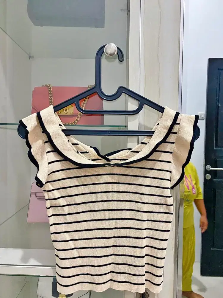 t shirt rajut crop top