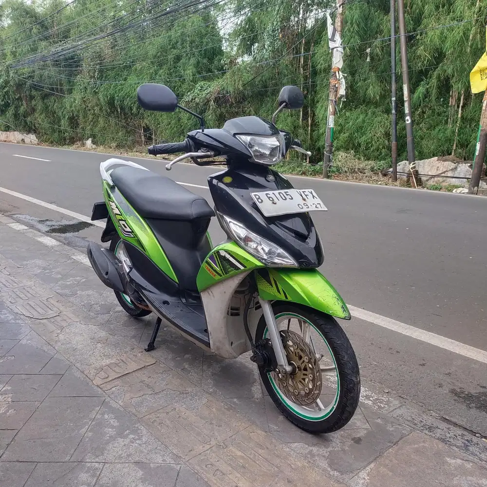 Yamaha Mio J 110 2013 hijau Bagus Lengkap
