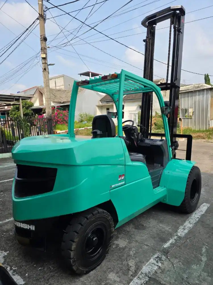 Forklift Mitsubishi 5 Ton,Matic,Tiang 6 Meter,S6S,Low HM,Tahun 2021