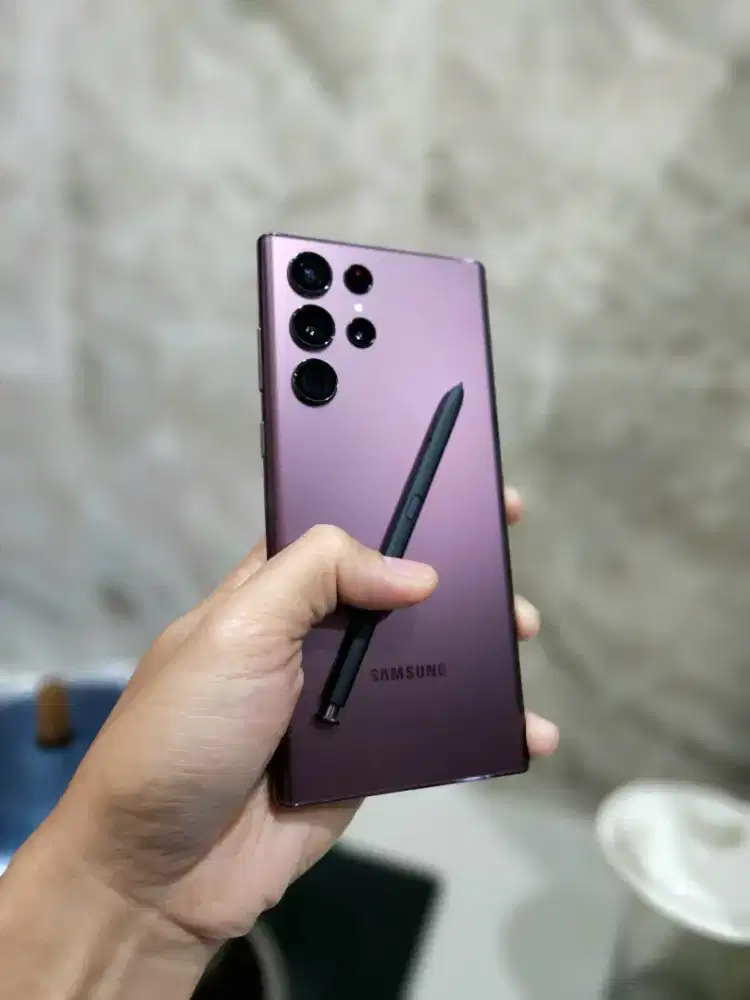 Samsung S22 Ultra 12/256GB Resmi Sein Burgundy Lengkap