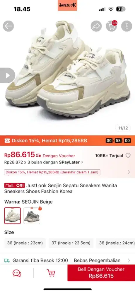 Sepatu run wanita