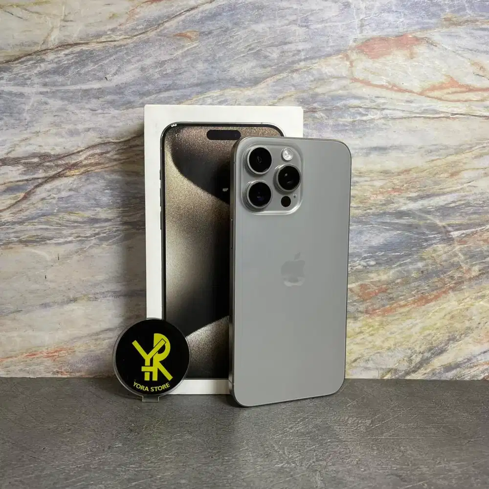 iPhone 15 Pro Max 256GB Natural Garansi iBox 03/26 Fullset - LikeNew