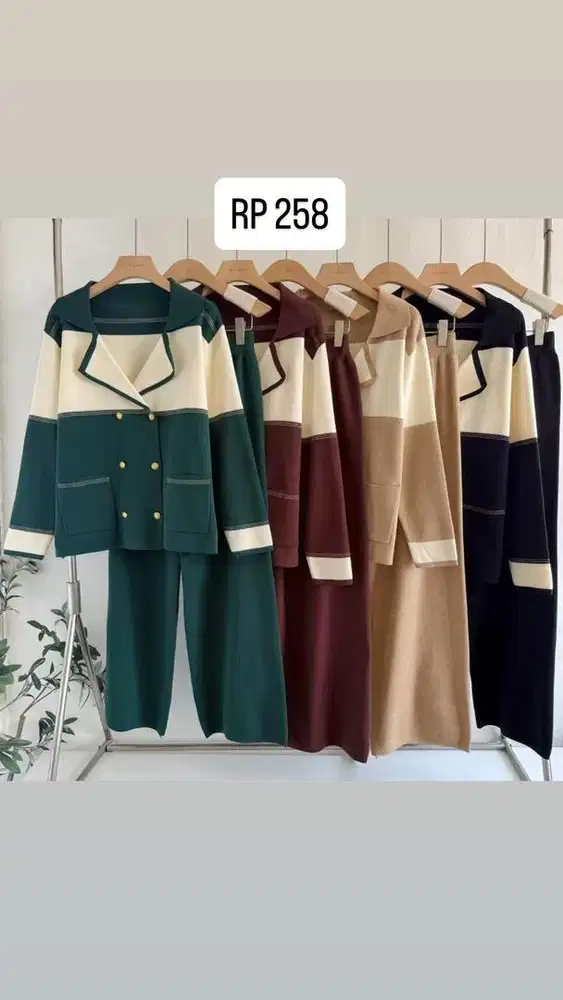 MONOKNIT SET RAJUT COKLAT