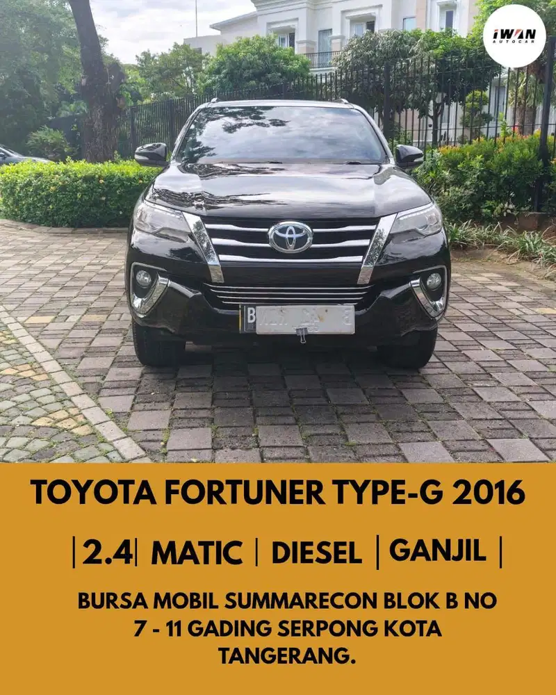 TOYOTA FORTUNER G 2.4 DIESEL MATIC 2016