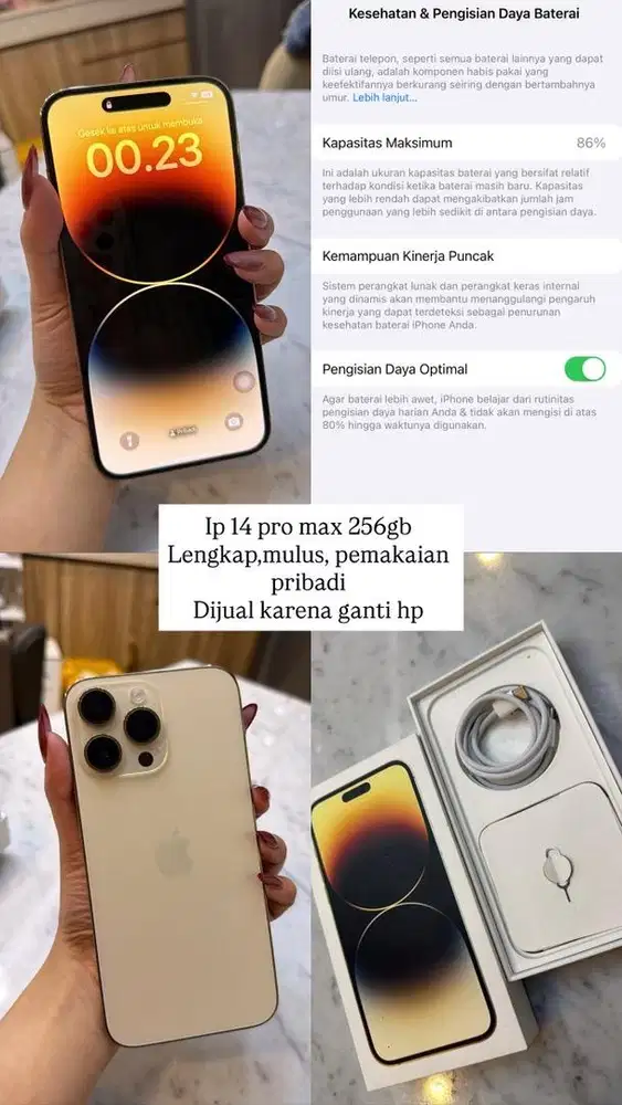 Iphone 14 Promax original second mulus 99%