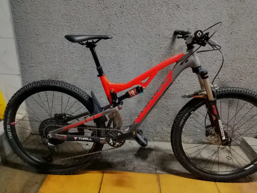 Sepeda mtb full suspensi Thrill ricochet