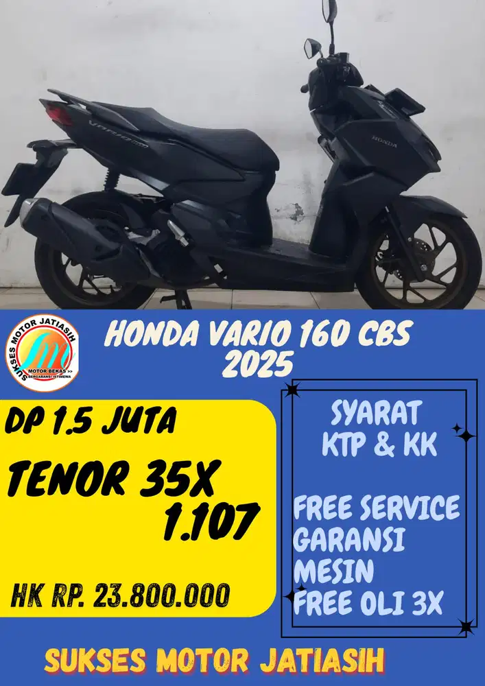 SERIES TERBARU HONDA VARIO 160 CBS 2025 DP 1.5 JUTA BISA CASH/KREDIT