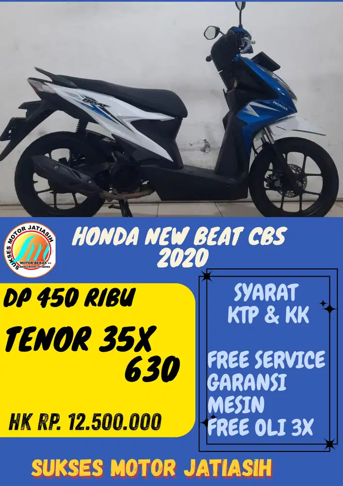 DP MURAH HONDA NEW BEAT CBS 2021 DP 450 RIBU BISA CASH/KREDIT