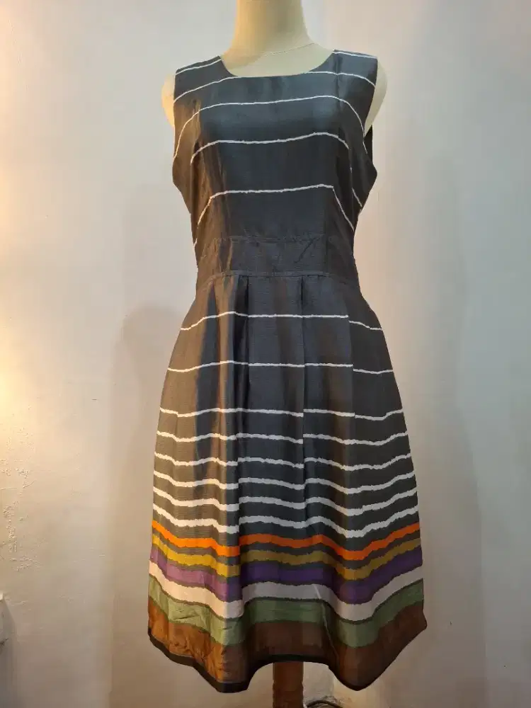 Stripe Silky Dress
