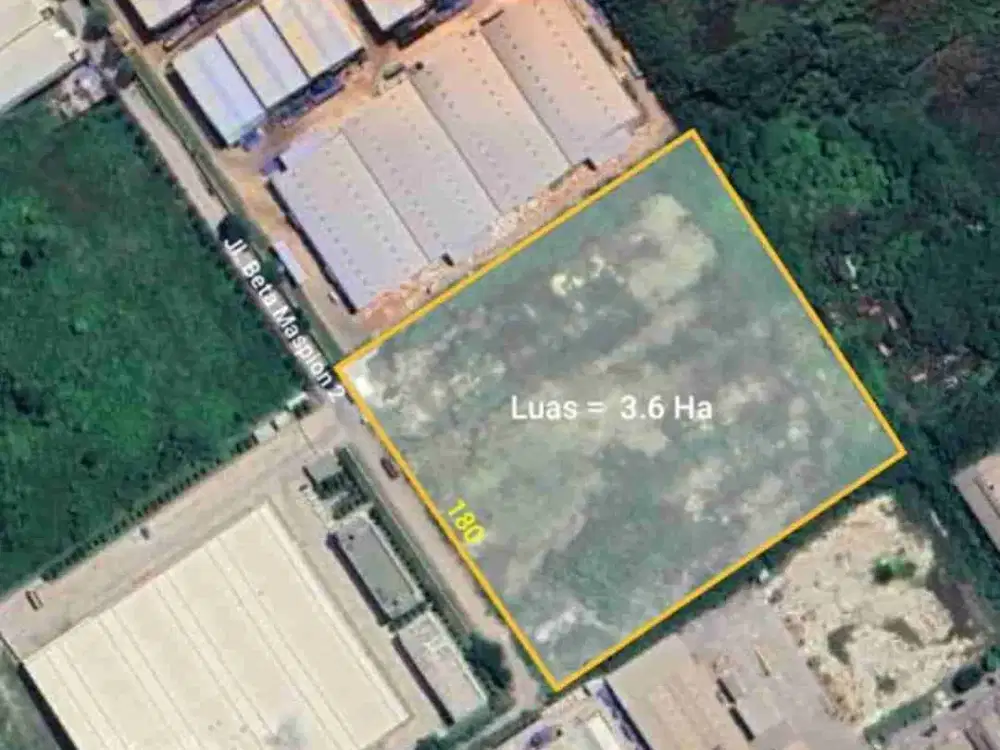 Dijual Murah Tanah Industri Siap Bangun Strategis di Beta Maspion 2 Manyar Gresik Bentuk tanah kotak dan Sudah Urugan