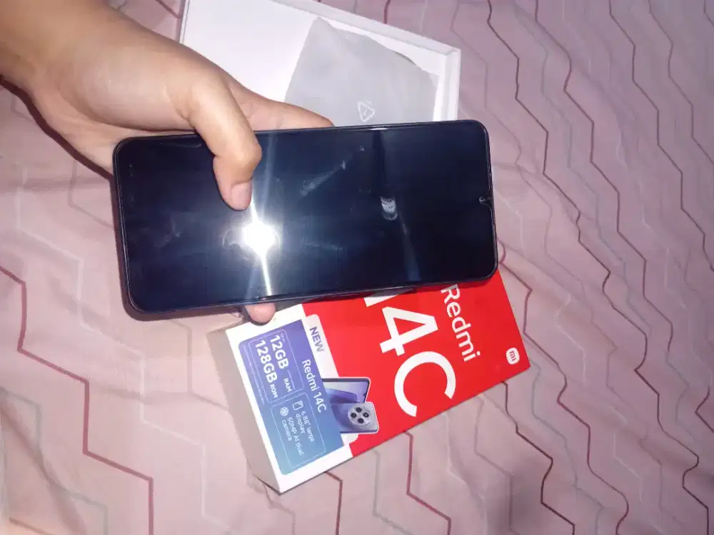 Dijual BU redmi 14C nfc 6/128gb warna black fullset