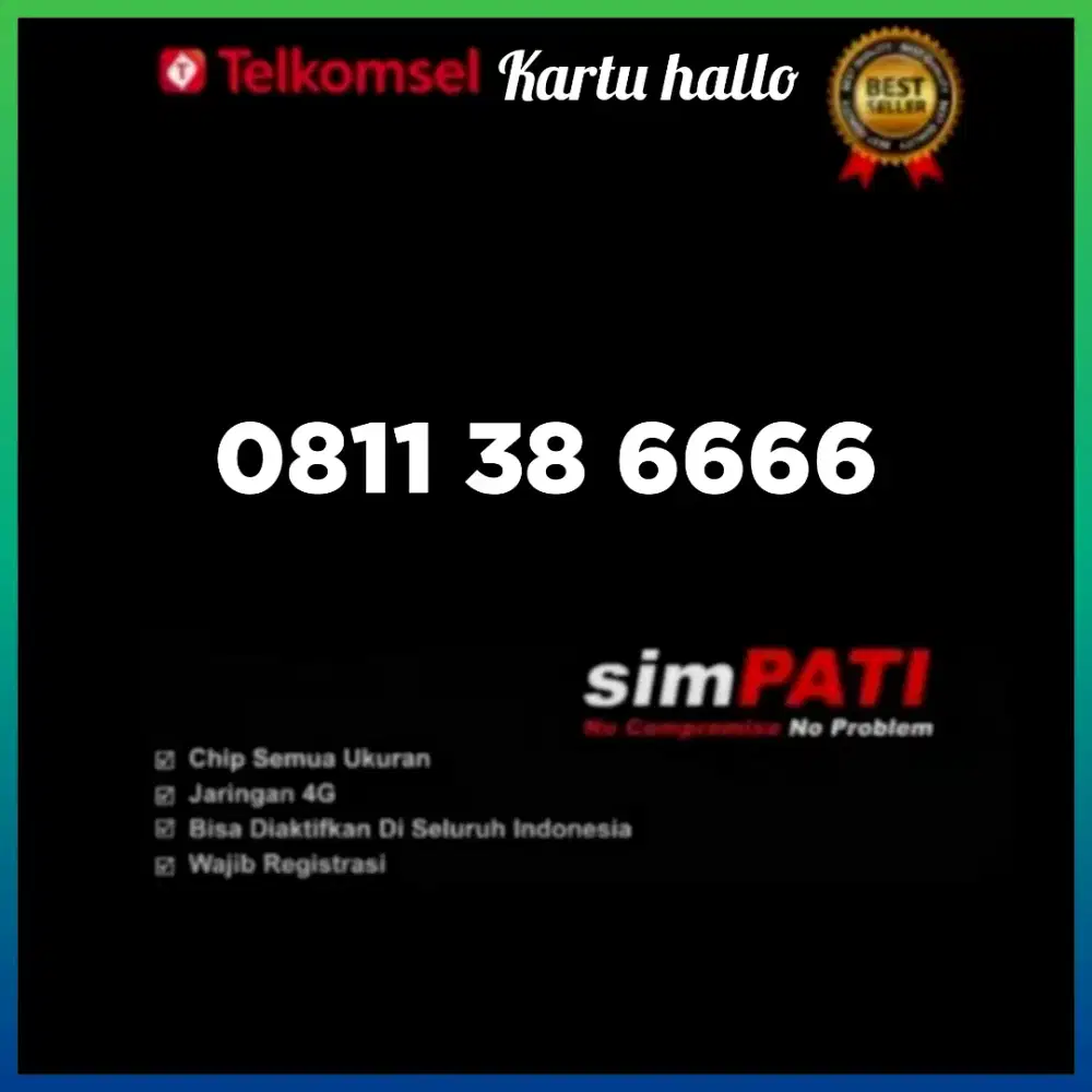 Nomor cantik Telkomsel kartu hallo