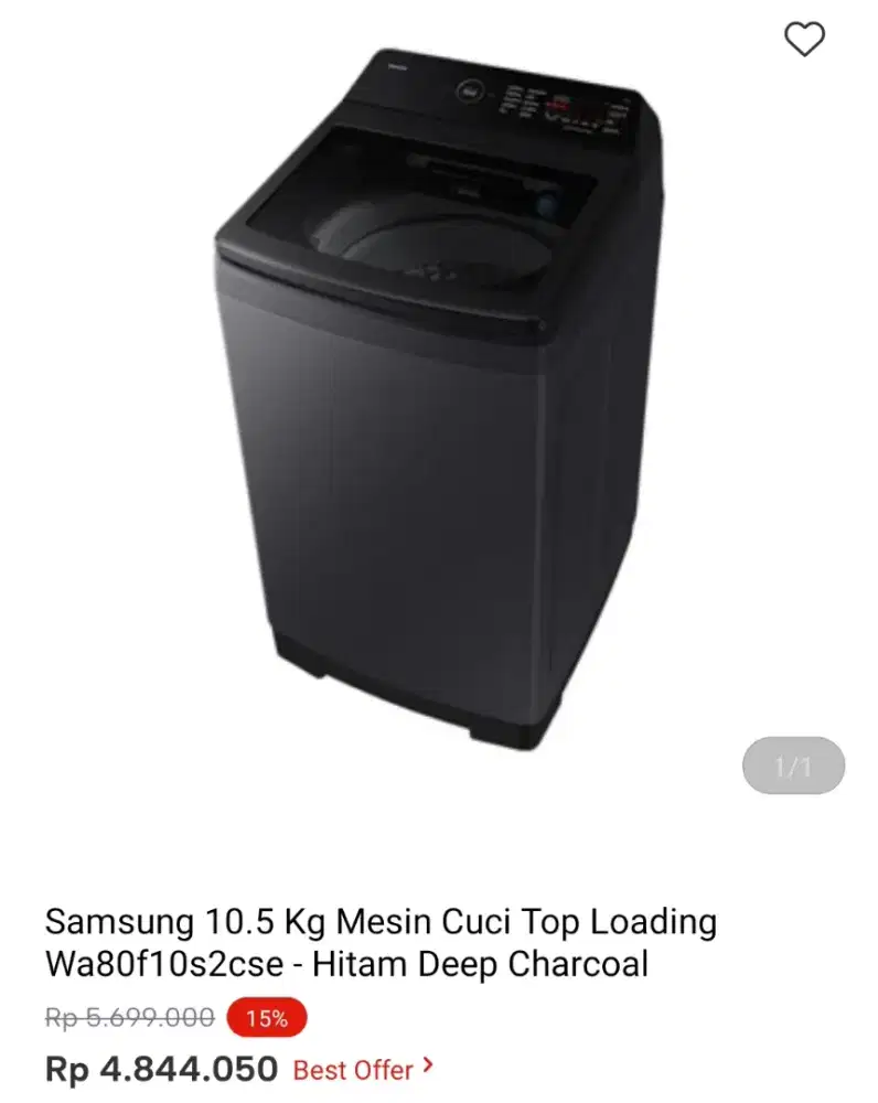 MESIN CUCI SAMSUNG TOP LOADING WA80F10S2CSE10.5KG