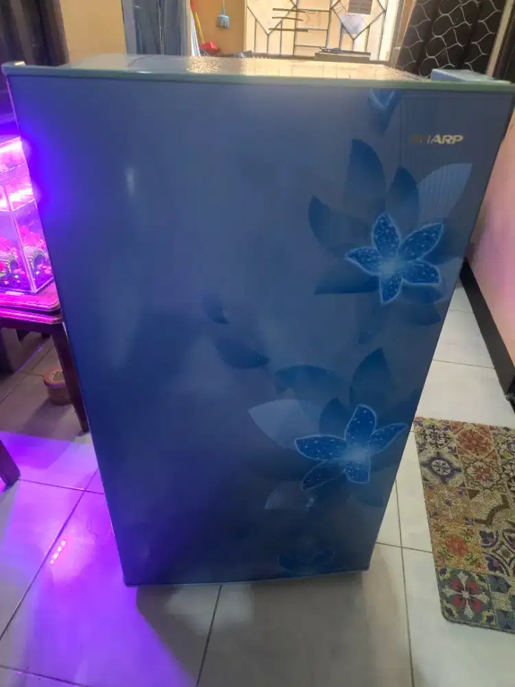 kulkas 1 pintu sharp biru