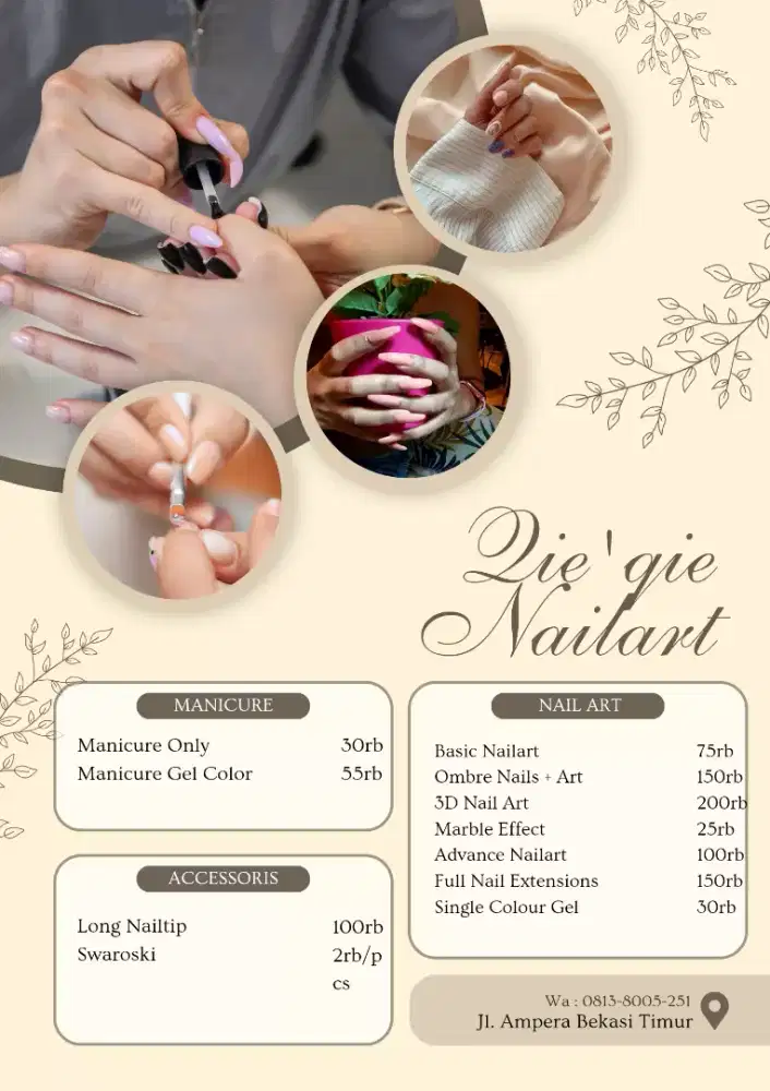 Jasa Home Service Nailart, Nail Extention, dan Manicure