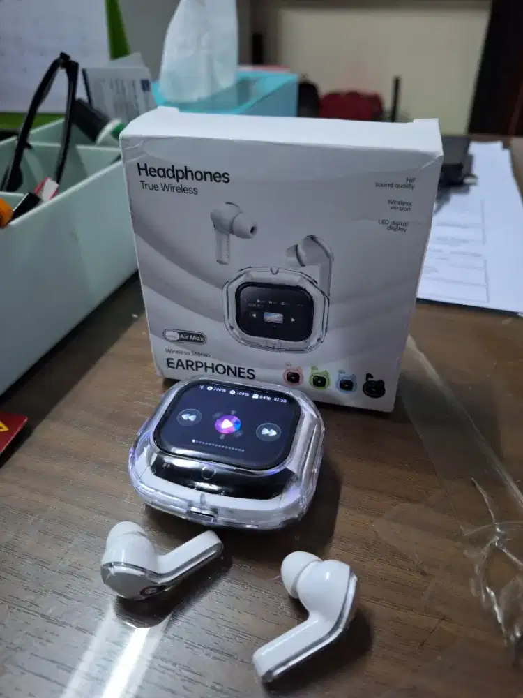 TWS Headset Headphone Bluetooth Air Max True Wireless Touchscreen