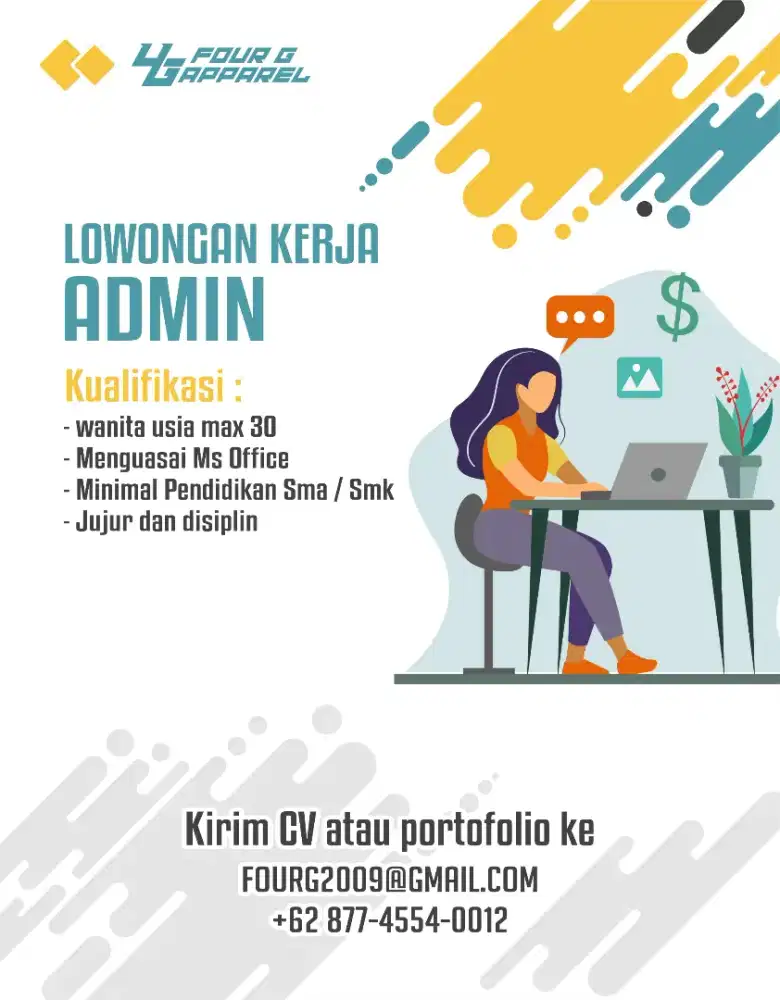 Lowongan Pekerjaan bagian Admin