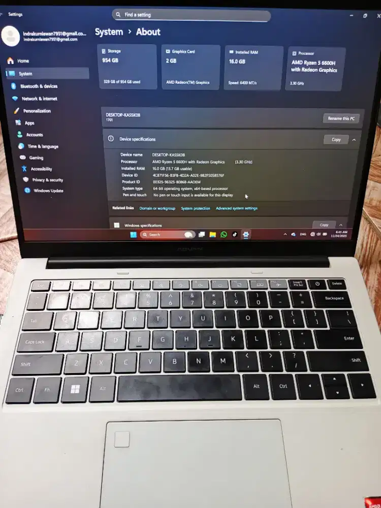 Laptop Advan Workplus 16GB/1TB