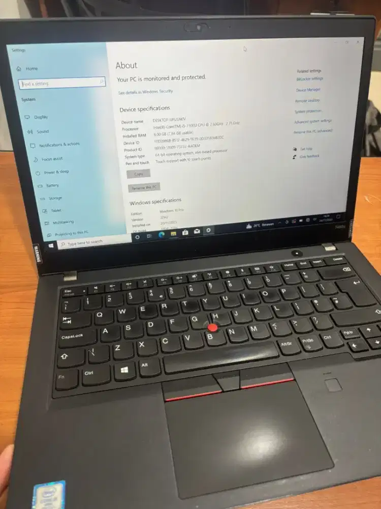 Lenovo Thinkpad T480s TS core i5 gen 7