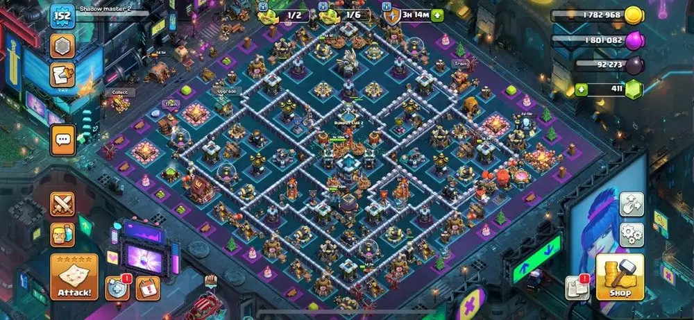 Akun Coc Pribadi, Th 13 Max, Ada latar dan skin hero, Nego.