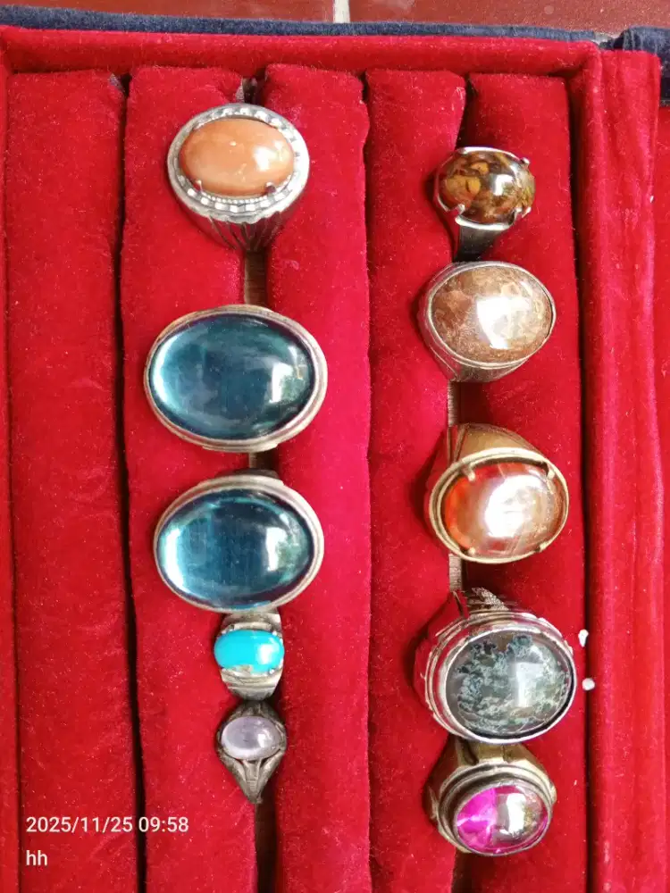 Cincin akik yellow topas siam rose dll