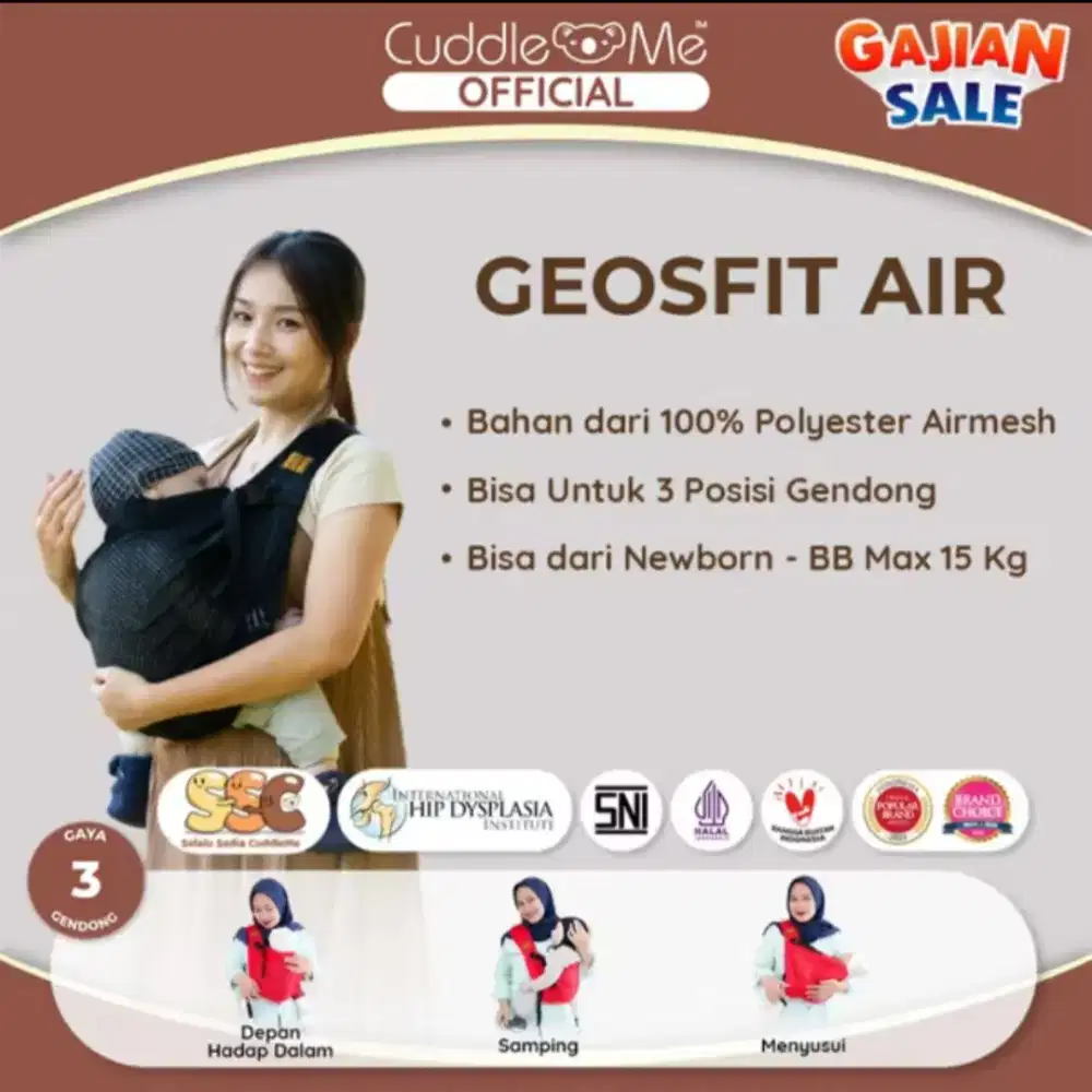 Gendongan cuddle me geosfit air