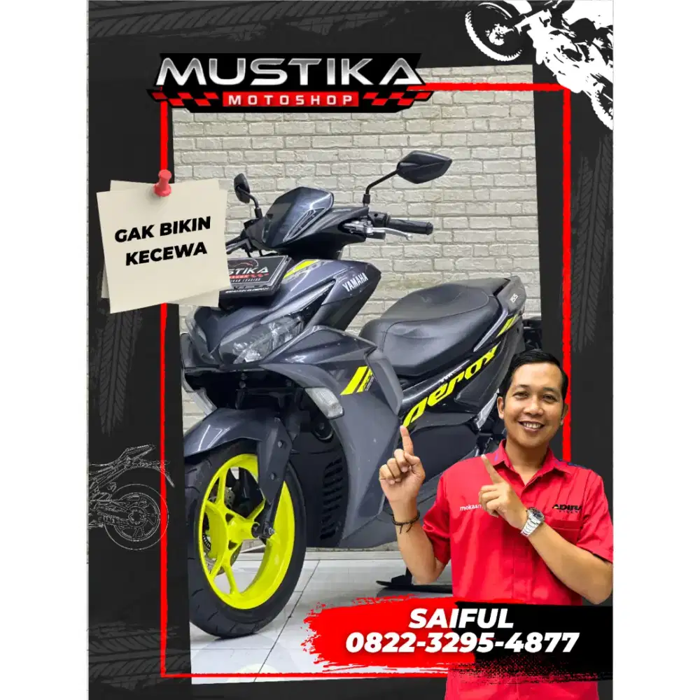 Perfect Condition!!Yamaha Aerox 155cc 2021 Plat Pnjng Mulus-Mustika