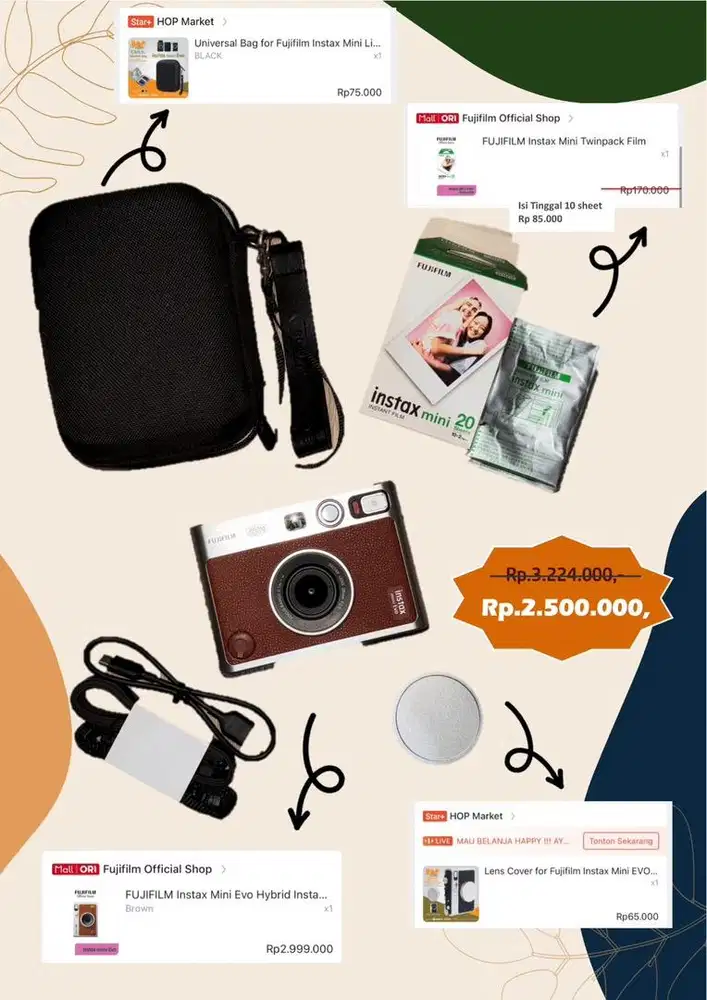 Kamera Polaroid Fujifilm Instax Mini Evo