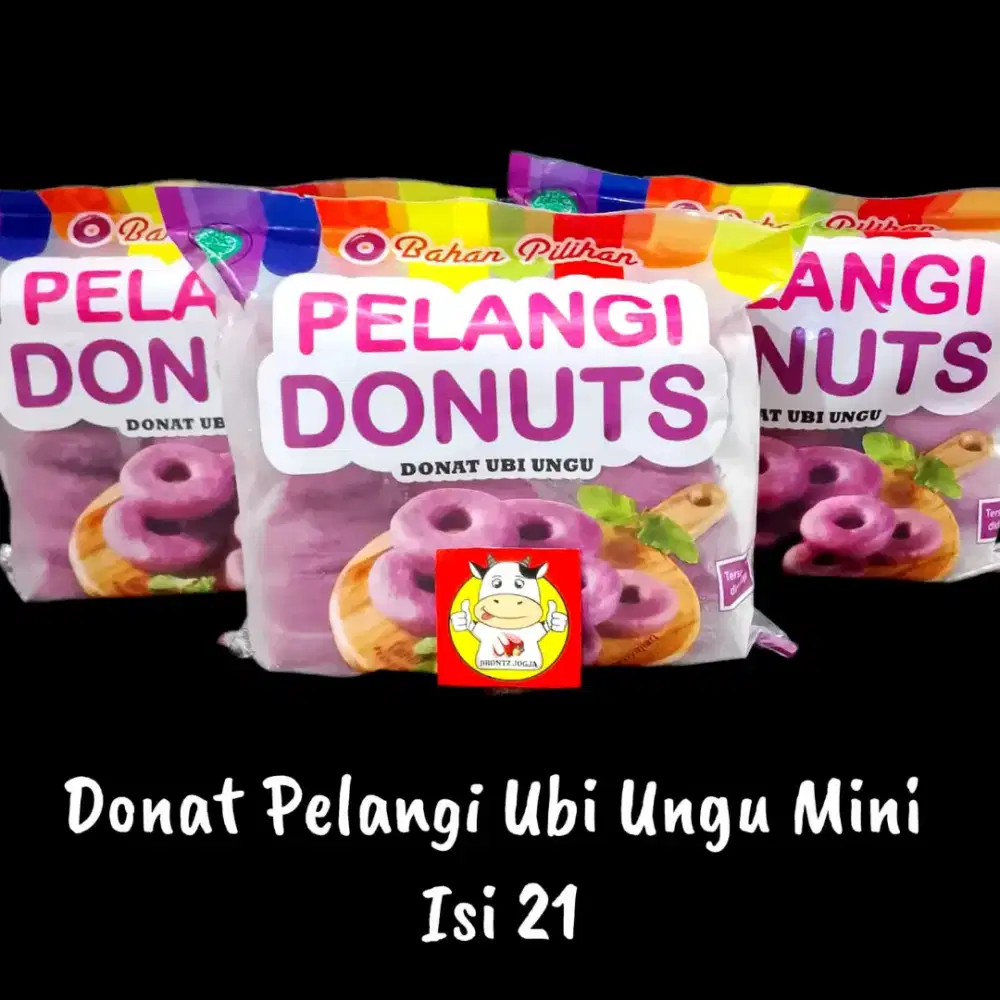 Donat pelangi mini ubi ungu isi 21 - Brontz jogja